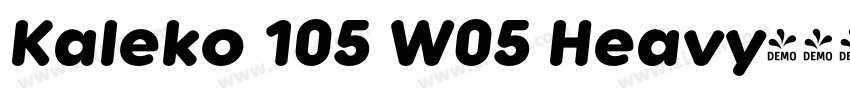 Kaleko 105 W05 Heavy字体转换